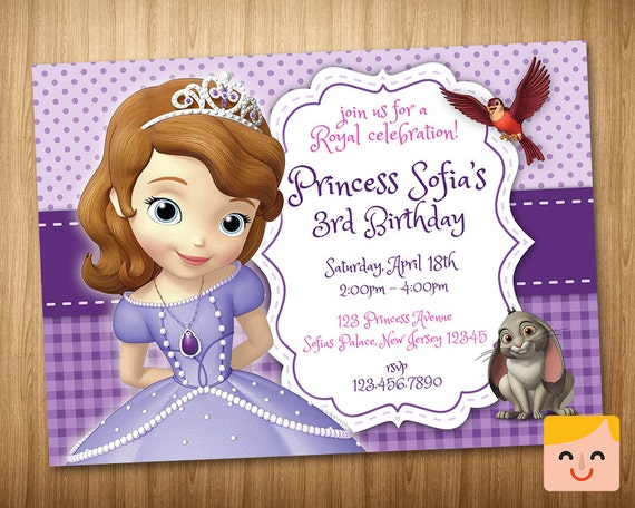 Sofia the First Invitation Sofia the First by MrHappyInvites