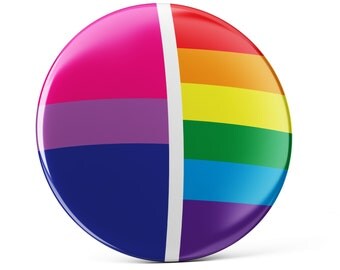 Bisexual pride pin button, Bisexual pin button, Bisexual pin, colorful pin badge, cool bag decoration, Bisexual decoration, bi flag