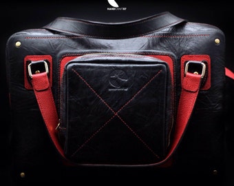 Leather handmade bag for laptop 15inch