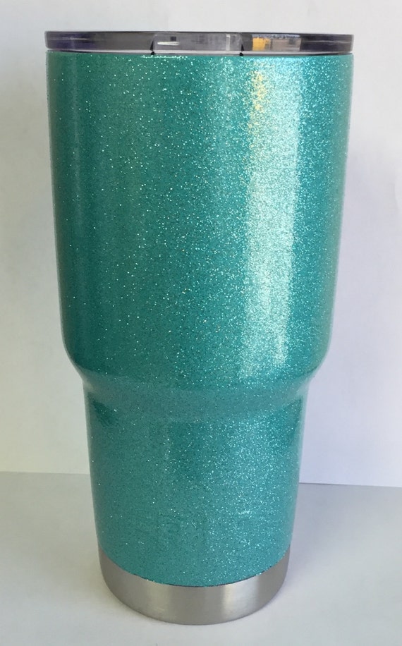 Teal with Glitter Stainless Steel Tumbler Axis Cups by ...