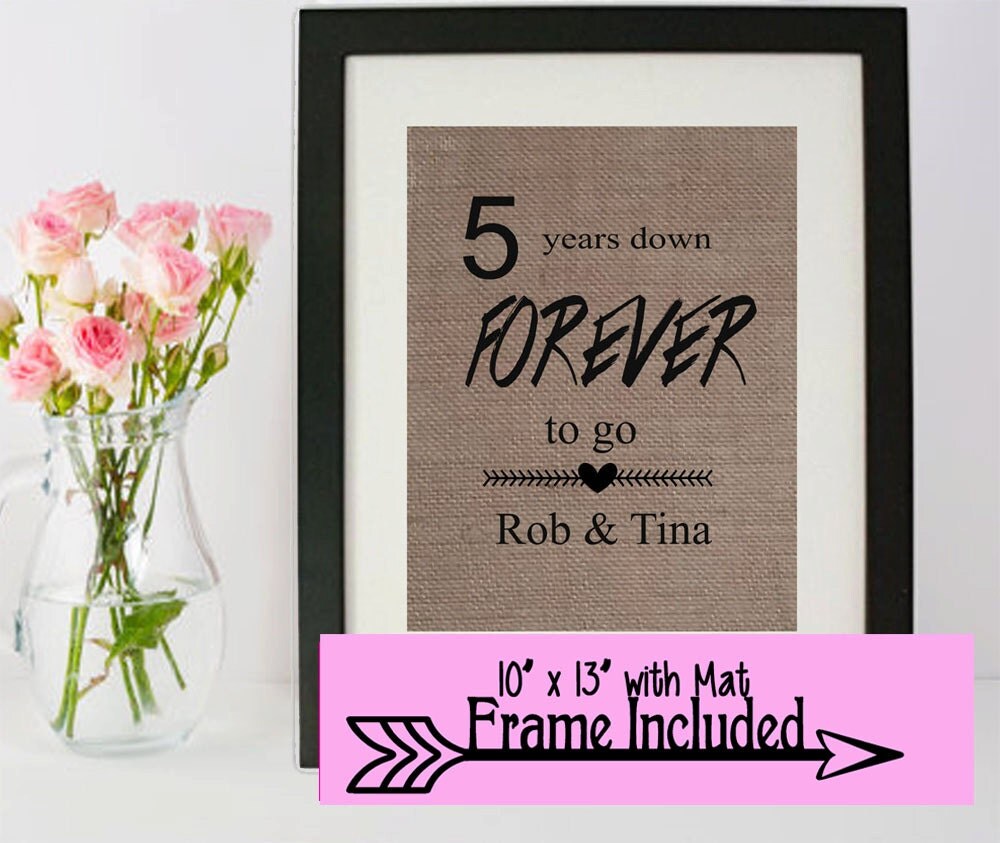 5 Year Anniversary Gift / 5 Years of Marriage Anniversary