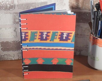Notebook A6 ethno red blue / / journal / / gift / / entries