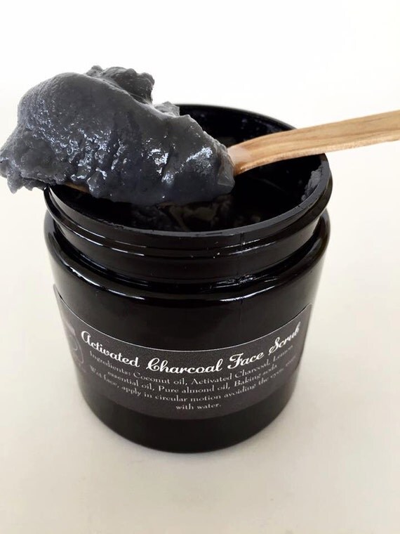 Activated Charcoal Face Scrub By Naturalbeautycares On Etsy 4033