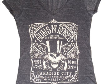 A Tribute To Guns N Roses V Neck Tee