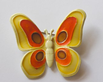 Vintage Butterfly Brooch, Butterfly Pin, Butterfly Jewelry, Vintage Butterfly, Mod Brooch, Retro Brooch, Mod Jewelry, Insect Brooch