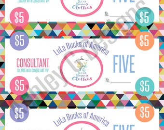 bucks v gift card printable Items Lula Bucks similar Roe Mula, Lula Cash, to Lula