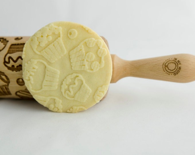 MUFFIN rolling pin, embossing rolling pin, engraved rolling pin for a gift, MUFFINS, gift ideas, gifts, unique, autumn, wedding
