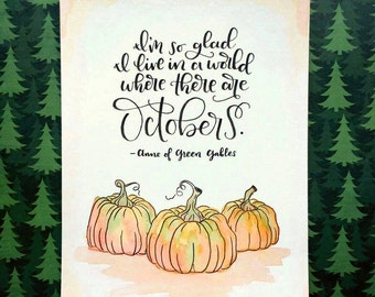 Items similar to Fall Quote Printable I'm So Glad I Live in a World ...