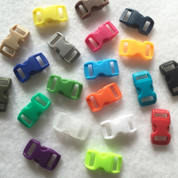 20pcs Mixed Color small buckles colorful plastic buckles