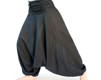 Cotton, Unisex Black harem Pant
