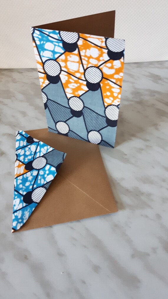 items similar to african wax print cards fabric cards