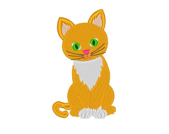 cat machine embroidery design – Etsy