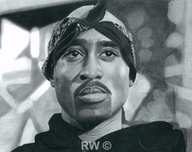 Unique tupac drawings related items | Etsy