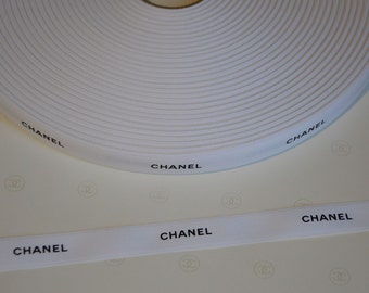 Authentic Chanel white ribbon 1 meter for scrapbooking gift wrapping decoration handmade design jewelry paper design