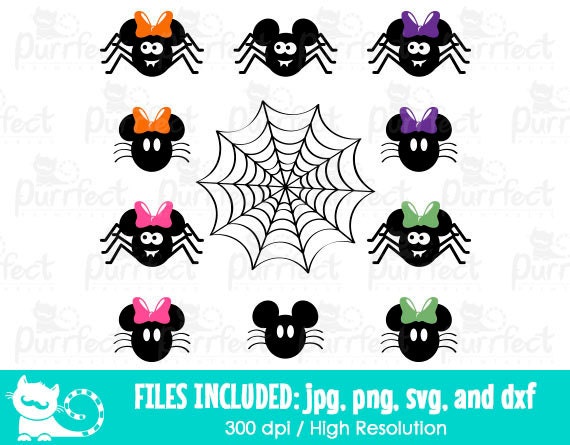 Download Mickey and Minnie Mouse Spiders SVG, Disney Halloween ...