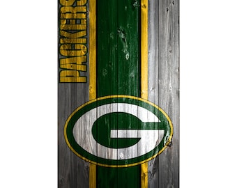 Please Read The Item Details - CUSTOM VINYL Cornhole Boards DECAL Green Bay Packers Wood Bag Game Sticker