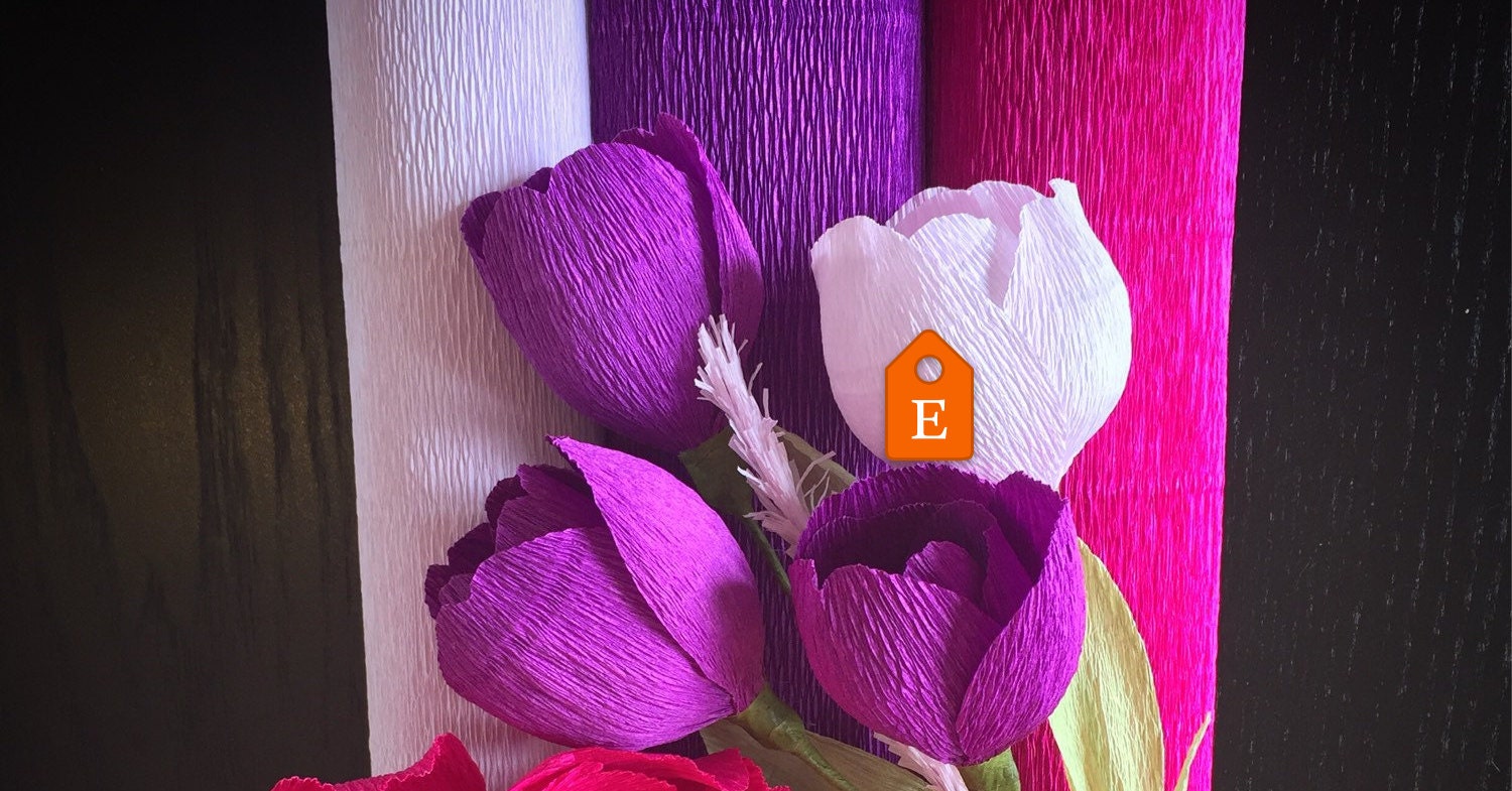 DIY Crepe Paper Flower Kit Italian Crepe Paper Optional