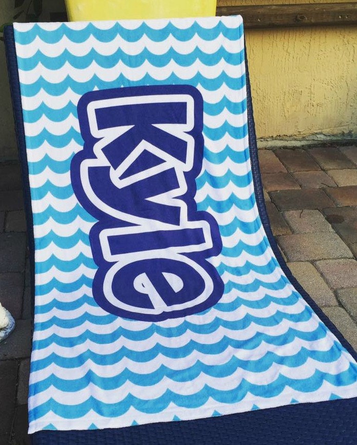 Personalized Beach Towel Personalized Kids Beach Towel