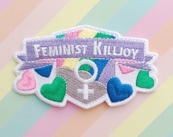 Feminist Killjoy Iron On Patch - Pastel Patch, Feminist Patch