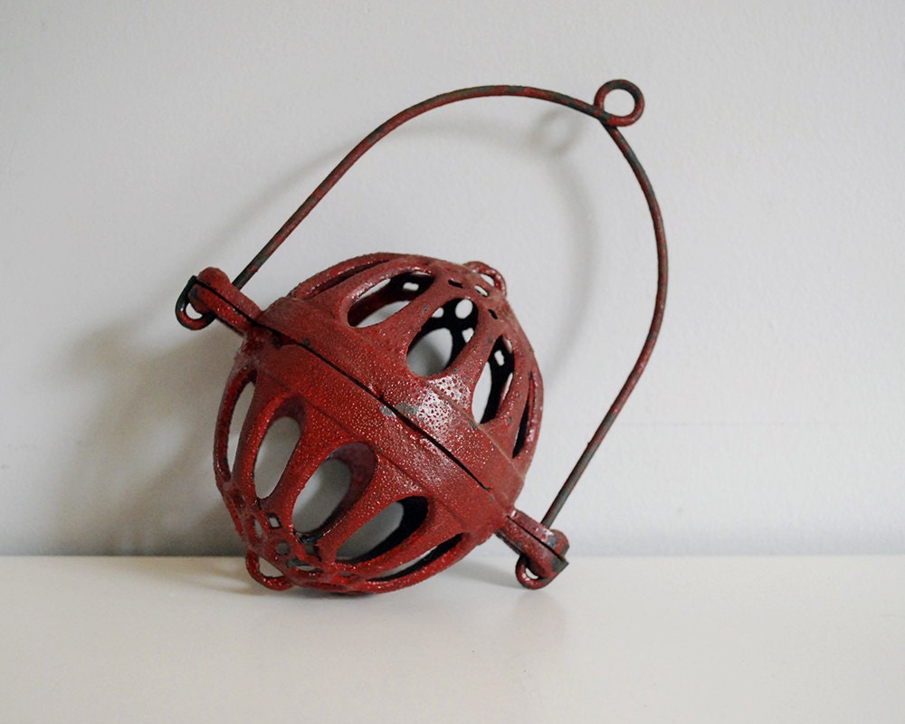 Antique String Holder Cast Iron Ball Rustic General Store