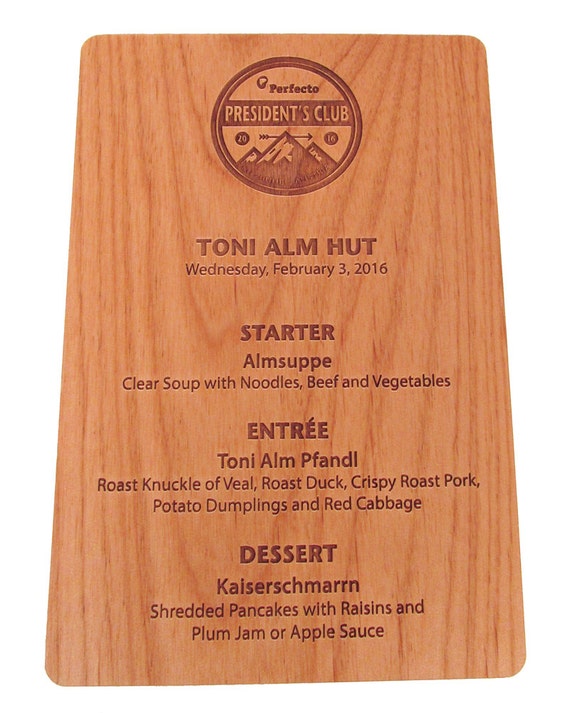 Wooden Menus Wedding Menus Rustic Wood Table Menus