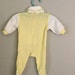 Vintage 80s Carters Newborn Giraffe and Bear Terrycloth Footed Pajamas Sleeper