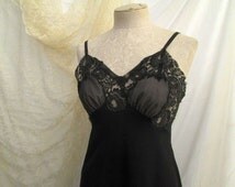 Popular items for black lace slip on Etsy