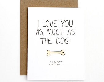 Valentines Day Card - I Love You Card - Almost