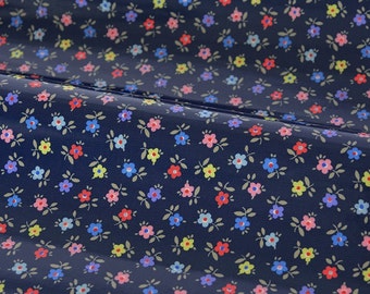 4268 - Cath Kidston Confetti Daisy (Dark Blue) Oilcloth Waterproof Fabric - 28 Inch (Width) x 17 Inch (Length)