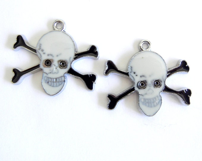 Pair of Skull and Crossbones Charms