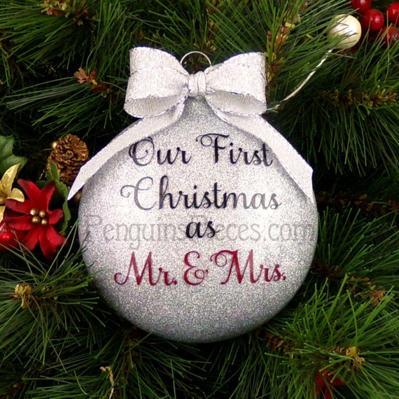 Download Personalized Our First Christmas Married Glitter by ...