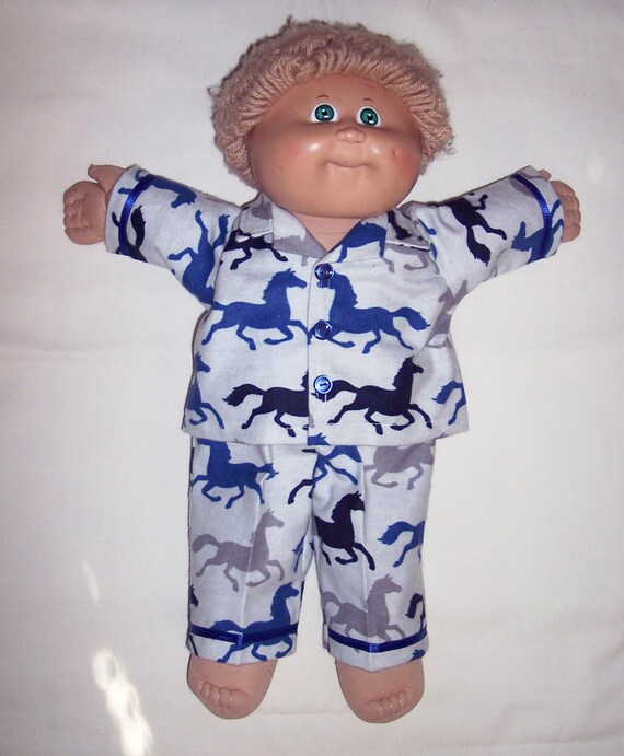 CABBAGE PATCH DOLL 16 inch Boys Horse Flannel Pajamas