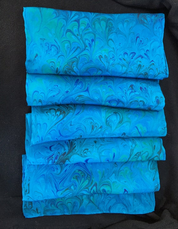 Turquoise Silk Scarf by SilksByLucia on Etsy