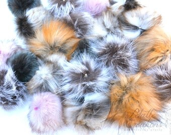 Faux Fur Pom Poms Bulk, Toque Pom Poms, Boot Pom Poms, Hat Pom Poms, Shoe Pom Poms, Planner Charms, 2 inch Pom Poms, Bulk Pom Poms
