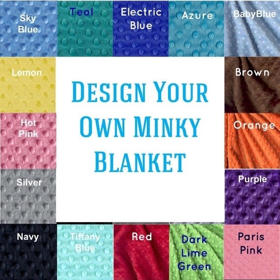 Toddler Blanket / 48 x 60 Custom Minky Baby Blanket Boy Girl, Personalized Blanket / Minky Blanket / Toddler Bedding