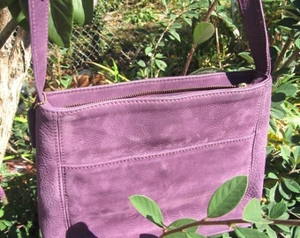 Mom's Purple Coach Bag Price Dropped Again Nubuc Nubuck Leather Fine Quality Vtg Cross Body Long Strap Satin Interior Multiple Compartments