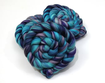Merino Wool Roving (combed top) - Custom Blended Commercially Dyed Roving for Spinning or Felting - 4 oz