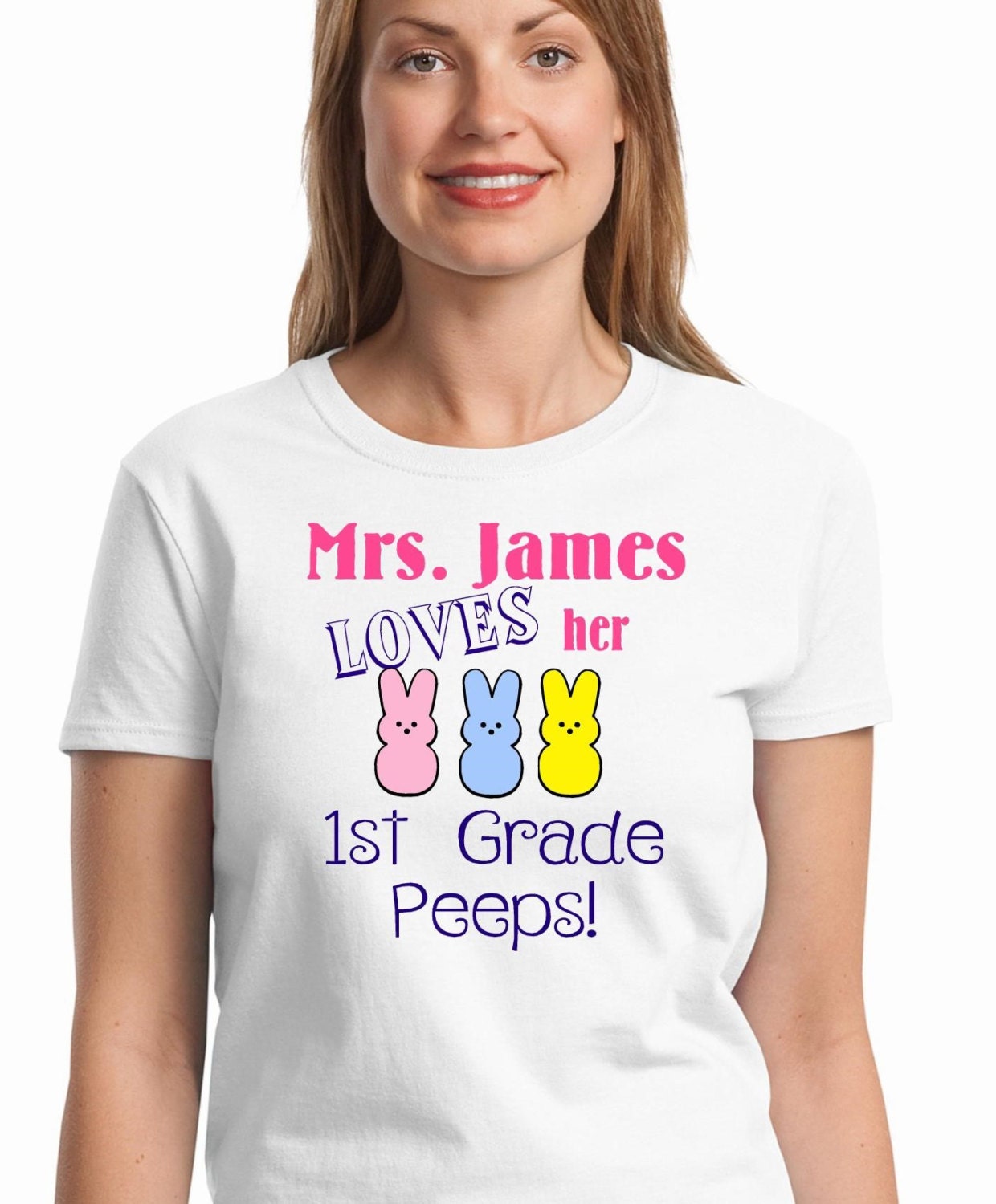 Easter T shirt personalized teacher shirt Easter by ElainesCrafts