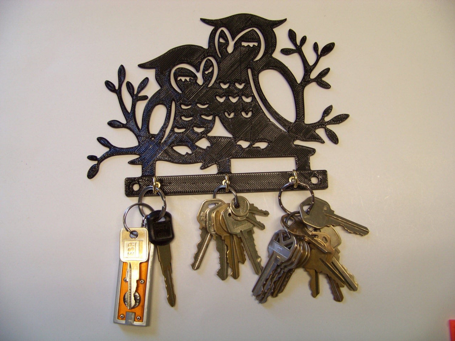 Plastic 8 Owl Pair key holder Owl key rack Owl key