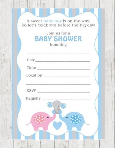 Blank Baby Shower Invitations 9