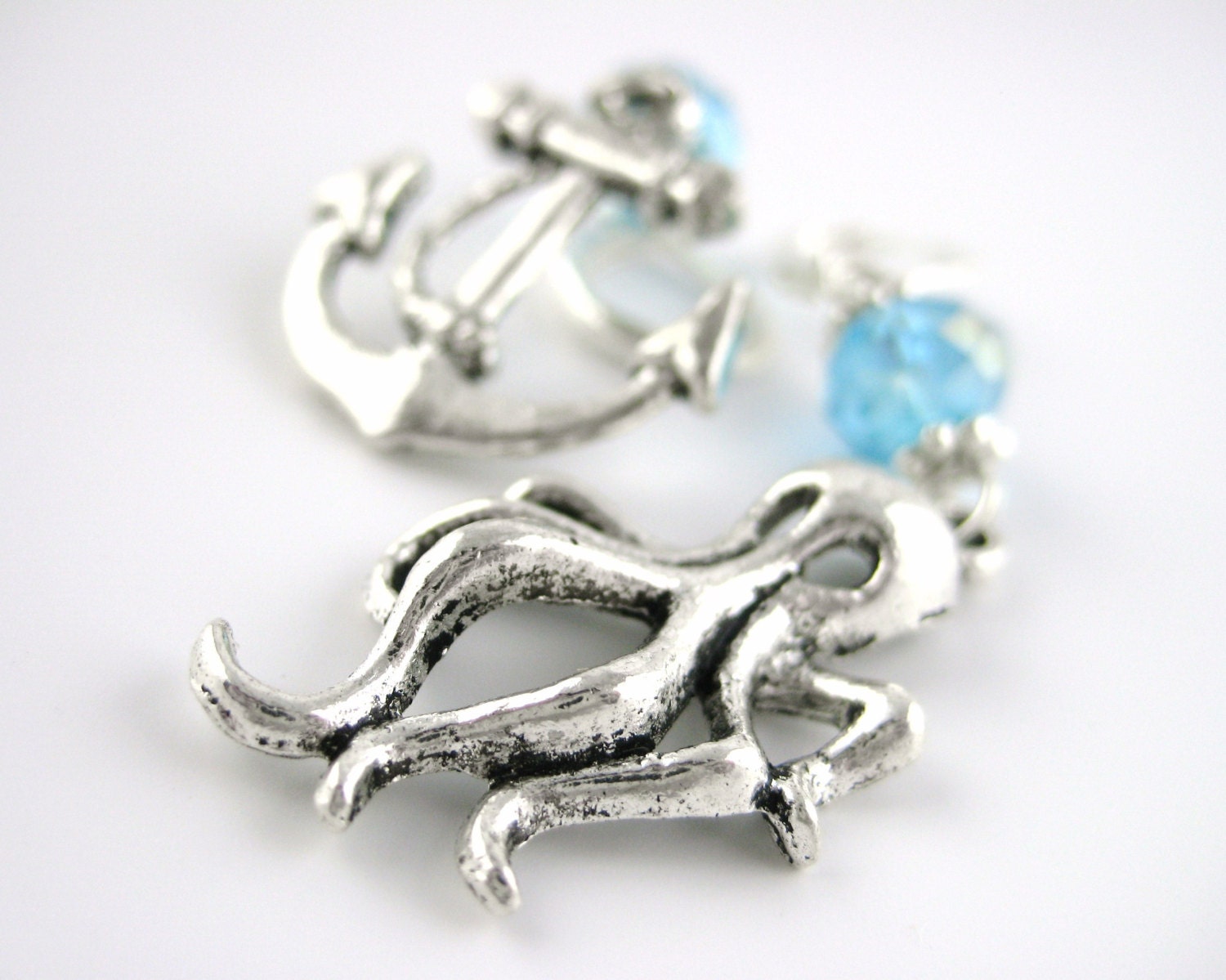 Nautical Earrings Sterling Silver Anchor Jewelry Silver