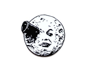 A Trip to the Moon classic movie enamel lapel pin