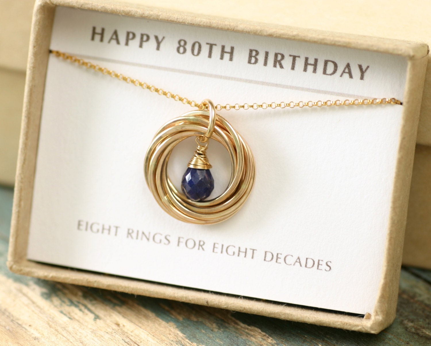 80th birthday gift for mother sapphire necklace mom