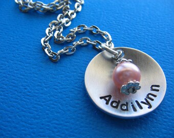Custom Girls Necklace - Girls Birthstone Necklace - Girls Name Necklace - Best Friends Necklace - Flower Girl Necklace - Personalized Gift