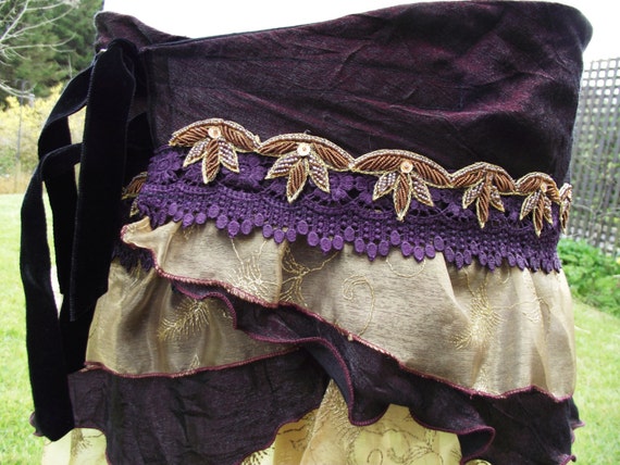 hip scarf, dark fusion,burlesque, hip wrap, bustle, ruffle bustle, steampunk, boho, festival wear, carnival by luloah steampunk buy now online