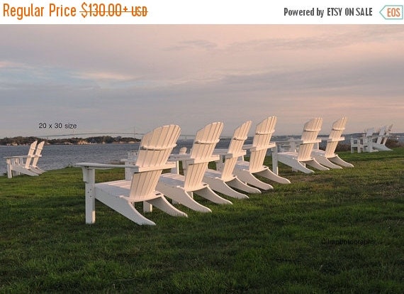 SALE White Adirondack Chairs, Castle Hill Inn, Newport 