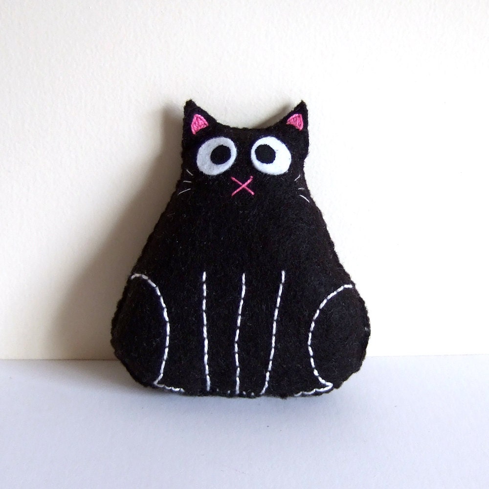 Black fat cat plushie