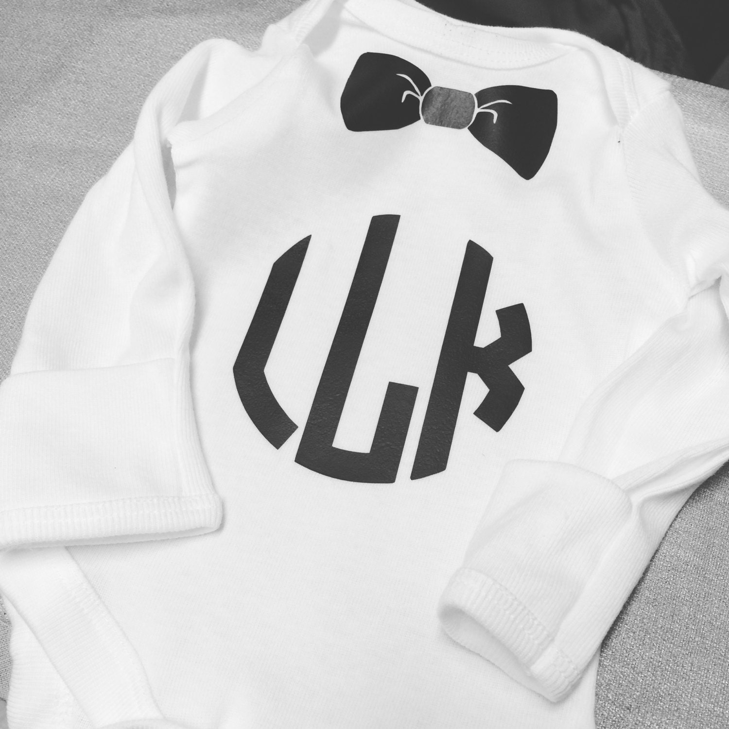Custom Monogrammed Baby Boy Onesie