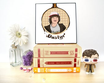 Dustin, Stranger Things Art, Stranger Things Print, Gift for Stranger Things Fans, Dustin Portrait, Toothless Portrait, Eggos, Geek Portrait