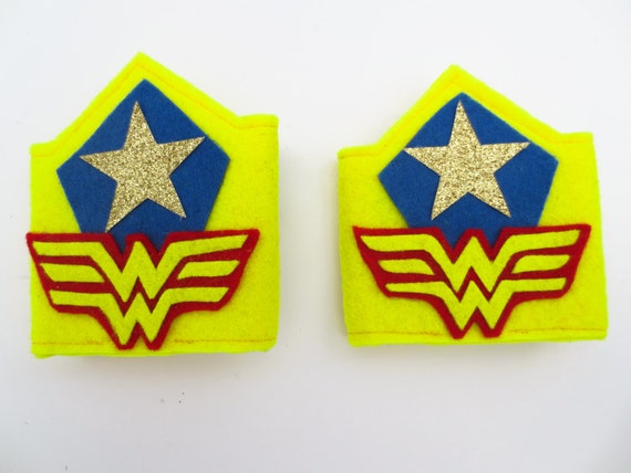 Wonder Woman Inspired Wrist Cuffs / Arm Bands / by twirligirli